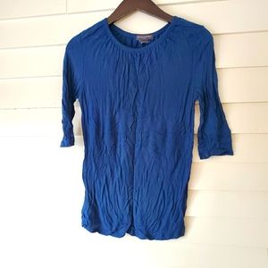 Banana Republic 3/4 sleev Blue Top